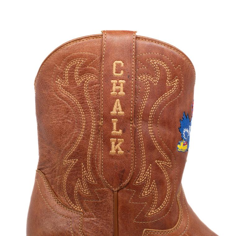 Gameday Boots Sarah - Gameday Women's Shorty Tan Western Boot - Kansas Jayhawks