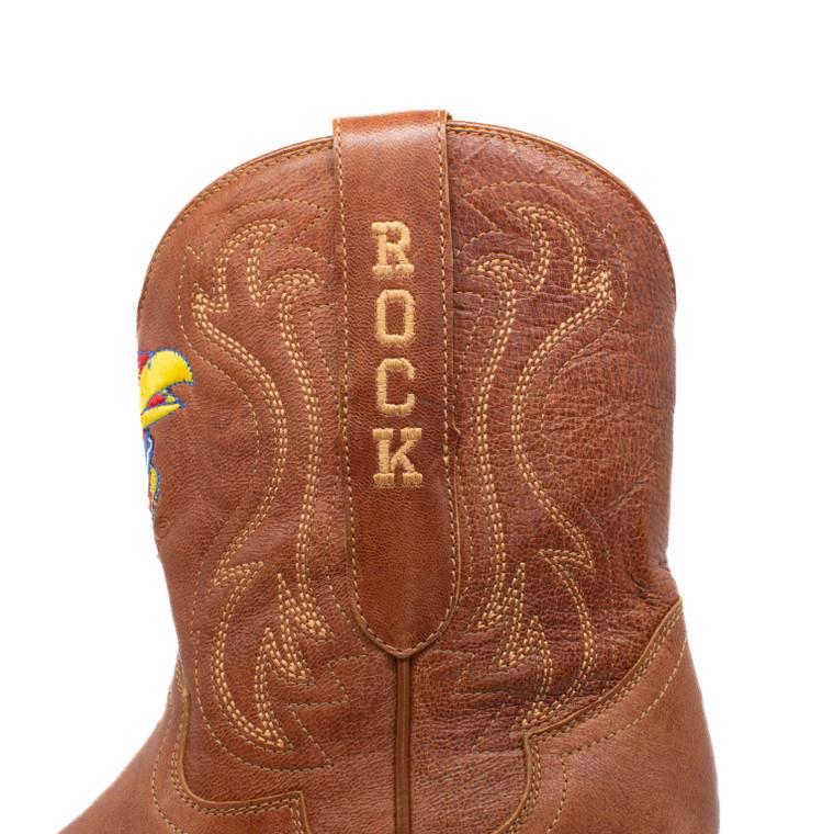 Gameday Boots Sarah - Gameday Women's Shorty Tan Western Boot - Kansas Jayhawks