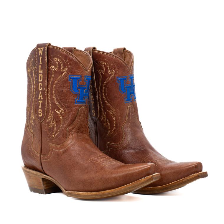 gameday boots Sarah - Gameday Women's Shorty Tan Western Boot - Kentucky Wildcats