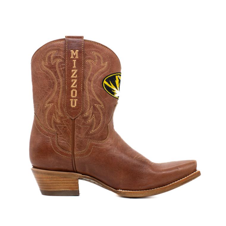 Gameday Boots Sarah - Gameday Women's Shorty Tan Western Boot - Missouri Tigers