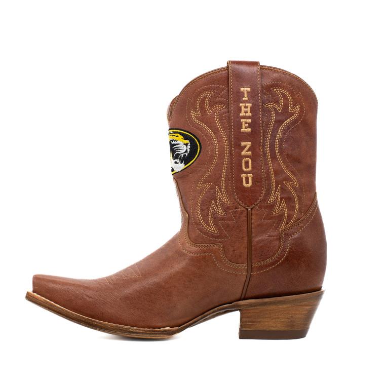Gameday Boots Sarah - Gameday Women's Shorty Tan Western Boot - Missouri Tigers