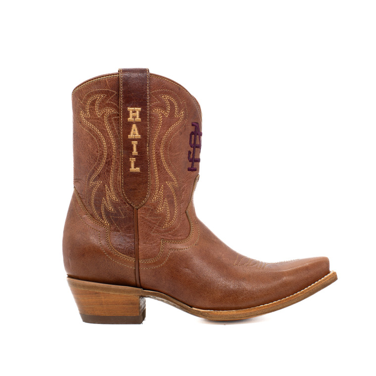 Gameday Boots Sarah - Gameday Women's Shorty Tan Western Boot - Mississippi State Bulldogs