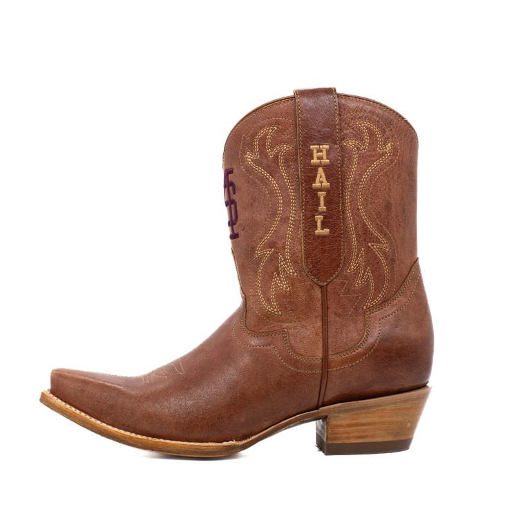 Gameday Boots Sarah - Gameday Women's Shorty Tan Western Boot - Mississippi State Bulldogs