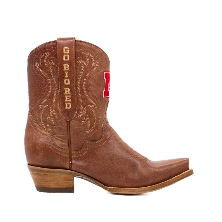 Gameday Boots Sarah - Gameday Women's Shorty Tan Western Boot - Nebraska Cornhuskers