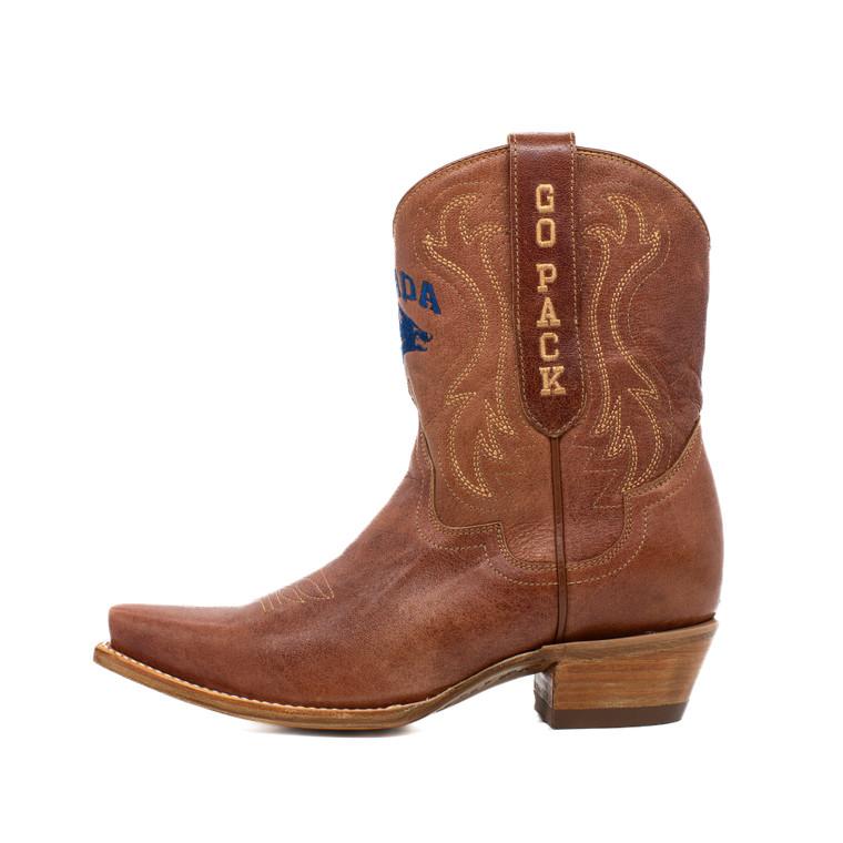 Gameday Boots Sarah - Gameday Women's Shorty Tan Western Boot - Nevada Wolf Pack