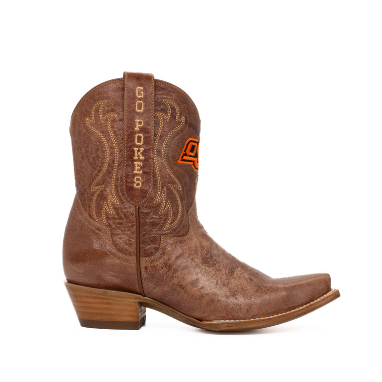 Gameday Boots Sarah - Gameday Women's Shorty Tan Western Boot - Oklahoma State Cowboys