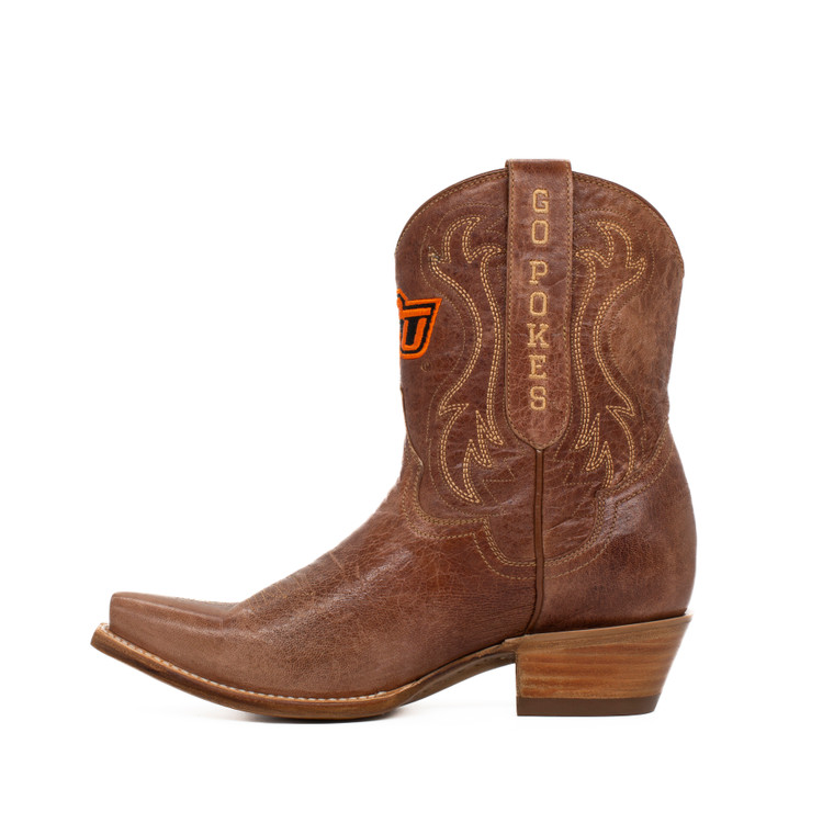 Gameday Boots Sarah - Gameday Women's Shorty Tan Western Boot - Oklahoma State Cowboys
