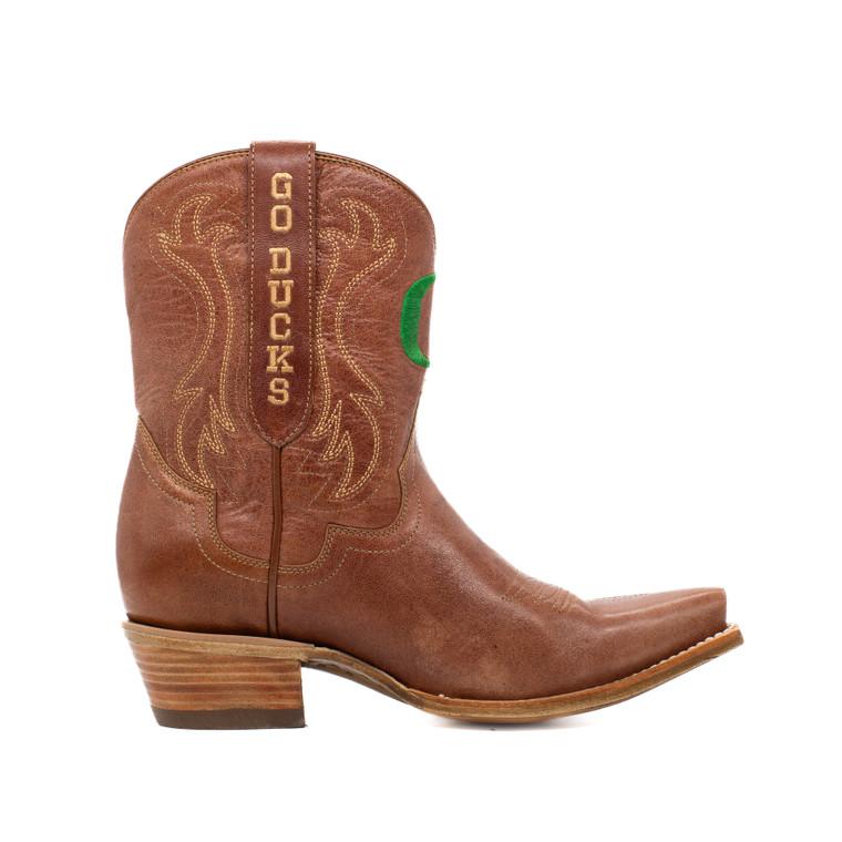 Gameday Boots Sarah - Gameday Women's Shorty Tan Western Boot - Oregon Ducks