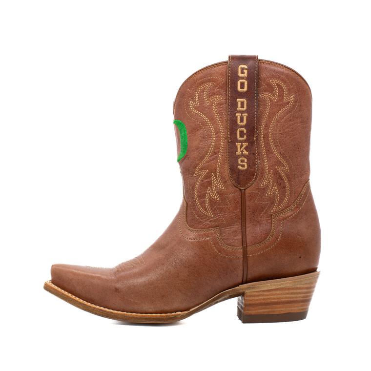 Gameday Boots Sarah - Gameday Women's Shorty Tan Western Boot - Oregon Ducks