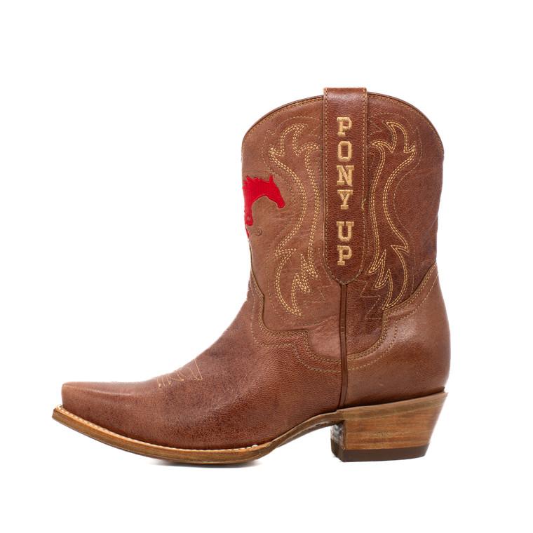 Gameday Boots Sarah - Gameday Women's Shorty Tan Western Boot - SMU Mustangs