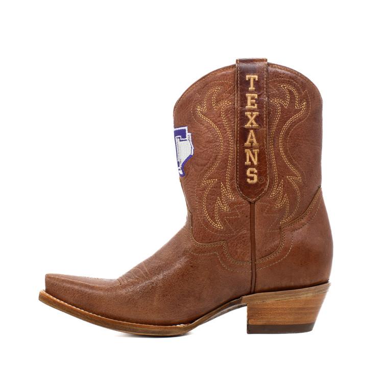 Gameday Boots Sarah - Gameday Women's Shorty Tan Western Boot - Tarleton State Texans