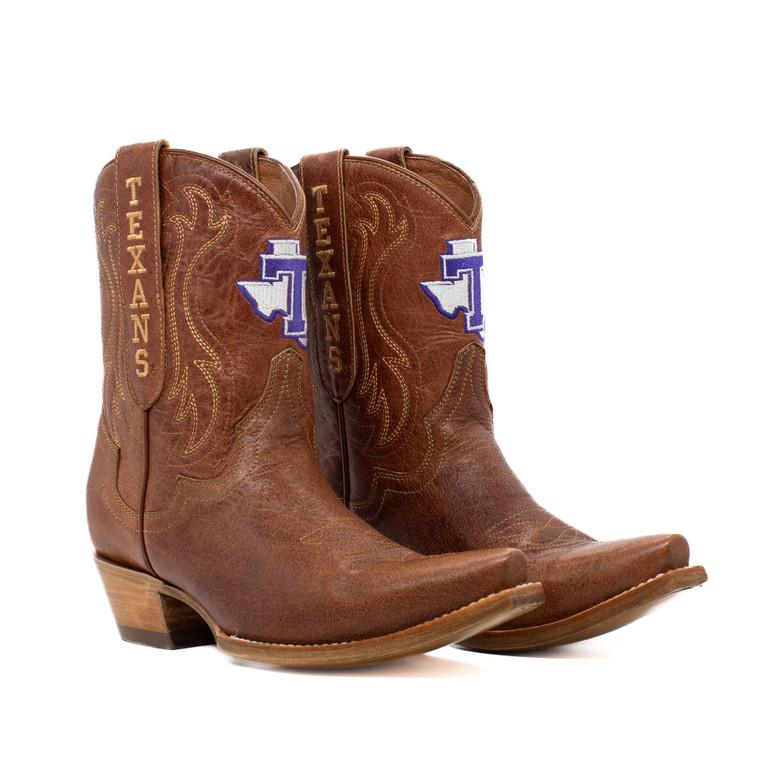 gameday boots Sarah - Gameday Women's Shorty Tan Western Boot - Tarleton State Texans