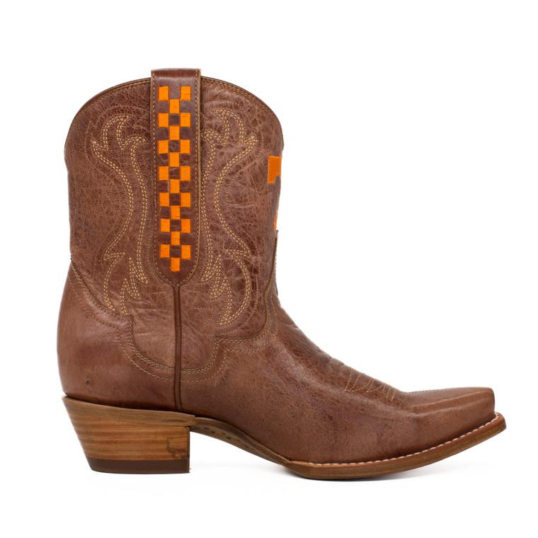 Gameday Boots Sarah - Gameday Women's Shorty Tan Western Boot - Tennessee Volunteers