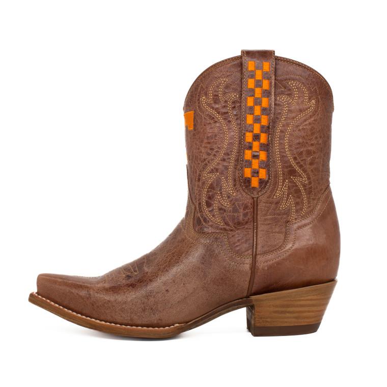 Gameday Boots Sarah - Gameday Women's Shorty Tan Western Boot - Tennessee Volunteers