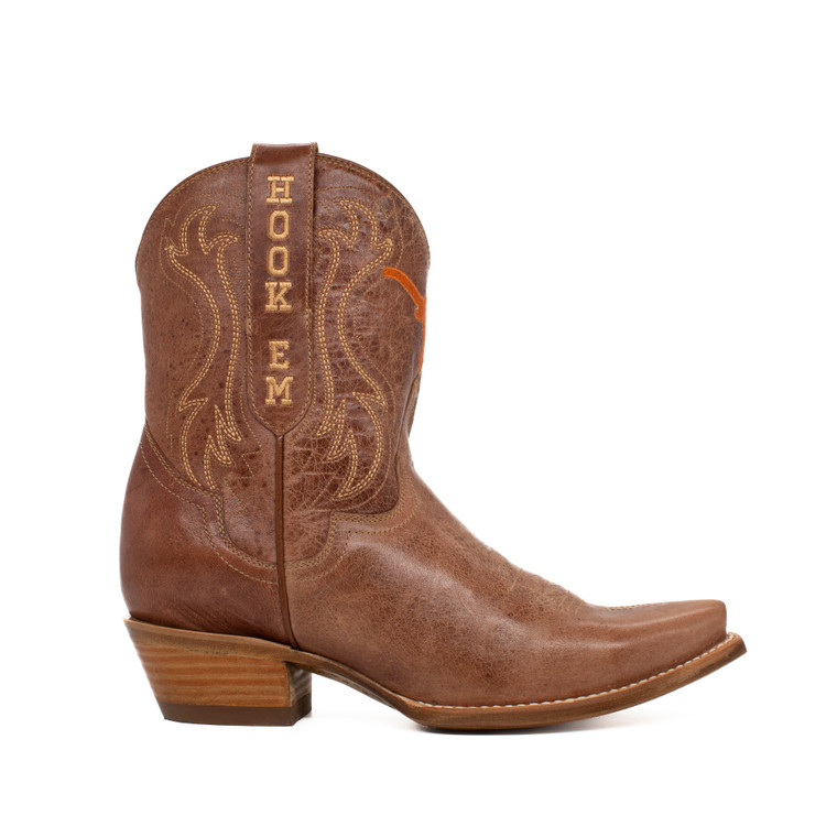 Gameday Boots Sarah - Gameday Women's Shorty Tan Western Boot - Texas Longhorns
