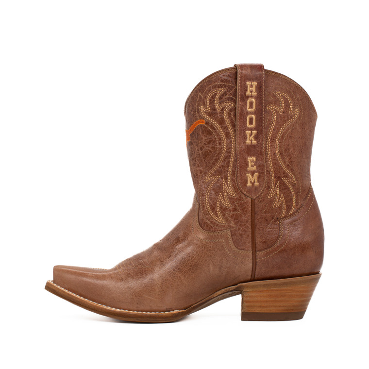 Gameday Boots Sarah - Gameday Women's Shorty Tan Western Boot - Texas Longhorns