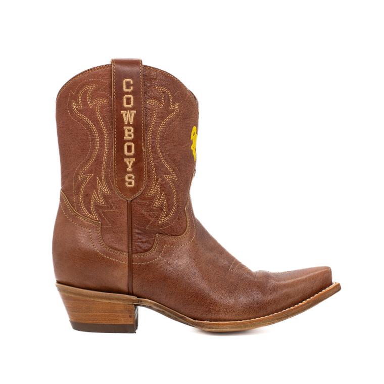 Gameday Boots Sarah - Gameday Women's Shorty Tan Western Boot - Wyoming Cowboys