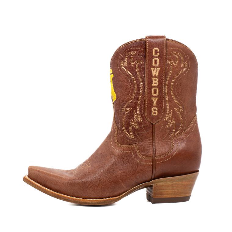 Gameday Boots Sarah - Gameday Women's Shorty Tan Western Boot - Wyoming Cowboys