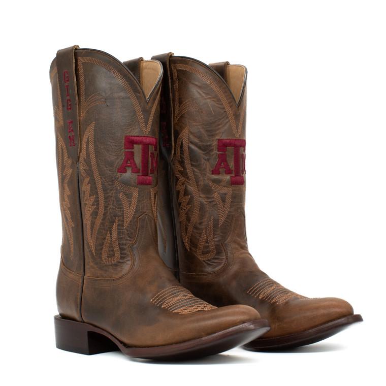 gameday boots Shane - Gameday Men's Medium Round Toe Western Boot - Texas A&M Aggies