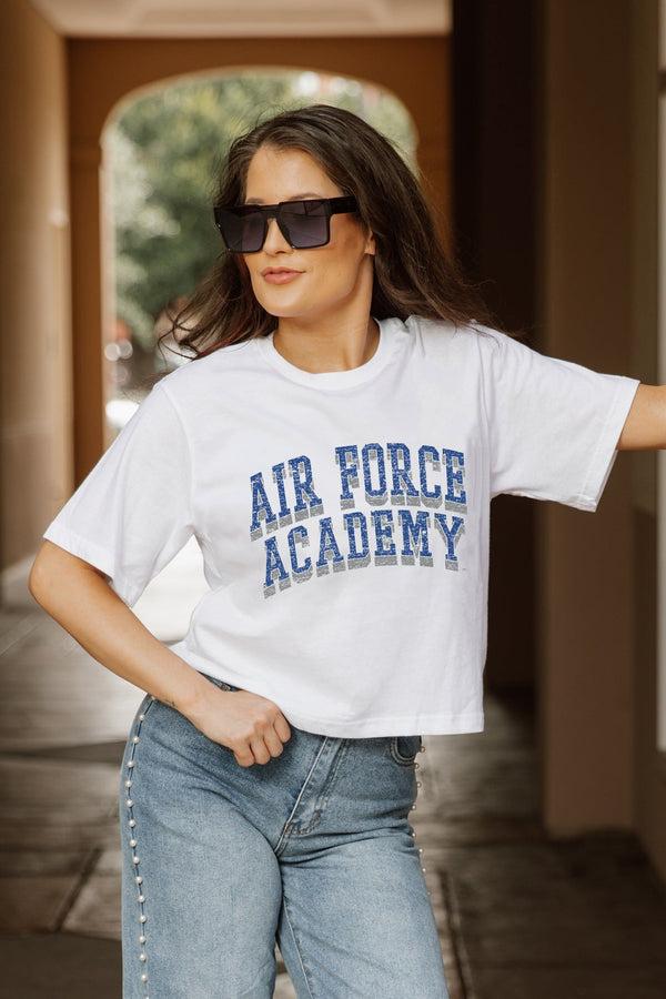 Gameday Couture AIR FORCE FALCONS CLAIM TO FAME BOXY FIT WOMEN'S CROPPED TEE
