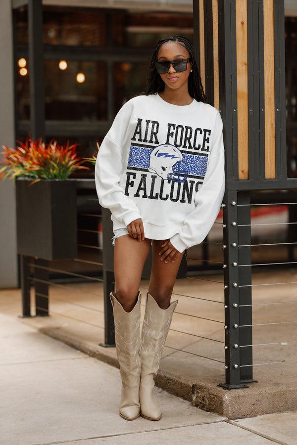 Gameday Couture AIR FORCE FALCONS FAIR CATCH PREMIUM FLEECE DROP SHOULDER CREWNECK PULLOVER