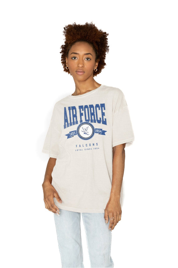 Gameday Couture AIR FORCE FALCONS GET GOIN' OVERSIZED CREW NECK TEE