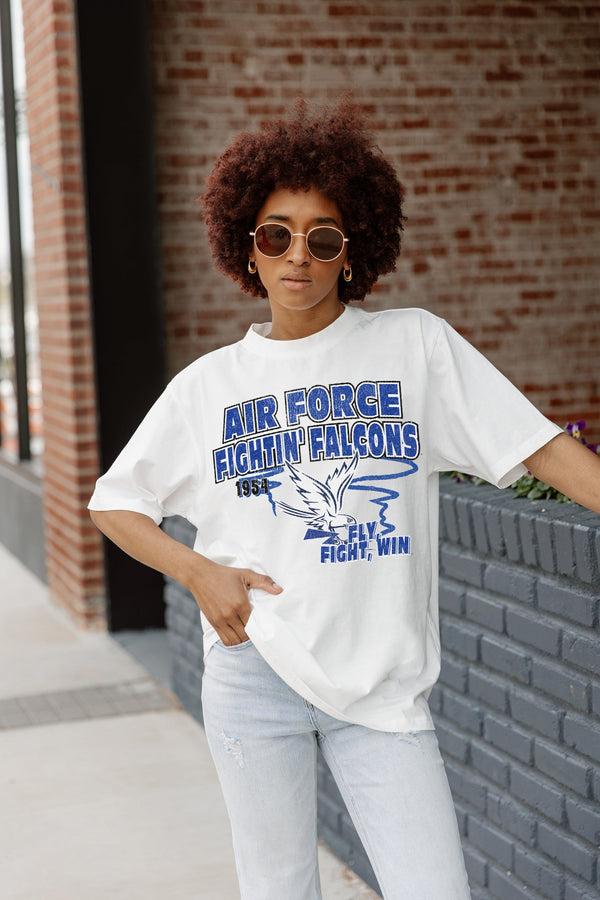 Gameday Couture AIR FORCE FALCONS IN THE LEAD OVERSIZED CREWNECK TEE