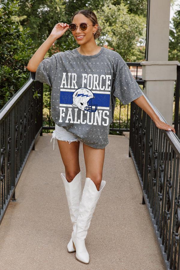 Gameday Couture AIR FORCE FALCONS ON THE BALL MINI RHINESTONE SHORT SLEEVE CLASSIC TEE