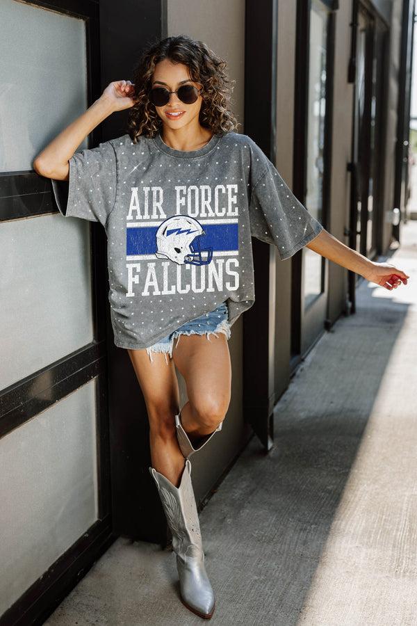 Gameday Couture AIR FORCE FALCONS ON THE BALL MINI RHINESTONE SHORT SLEEVE CLASSIC TEE
