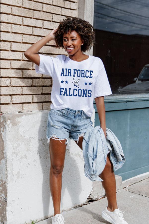 Gameday Couture AIR FORCE FALCONS TO THE POINT SHORT SLEEVE FLOWY TEE