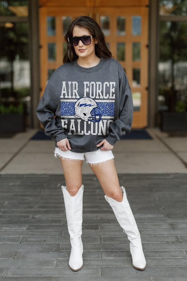 Gameday Couture AIR FORCE FALCONS WILD TAILGATE PREMIUM FLEECE DROP SHOULDER CREWNECK PULLOVER