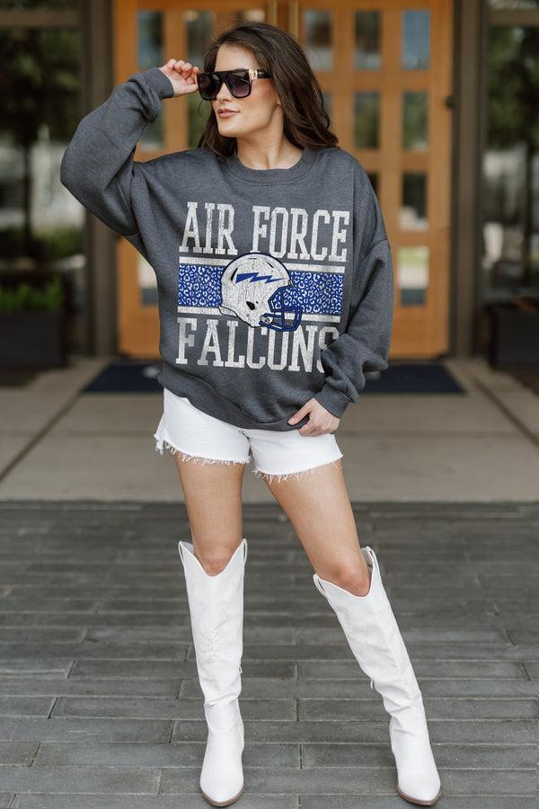 gameday couture AIR FORCE FALCONS WILD TAILGATE PREMIUM FLEECE DROP SHOULDER CREWNECK PULLOVER