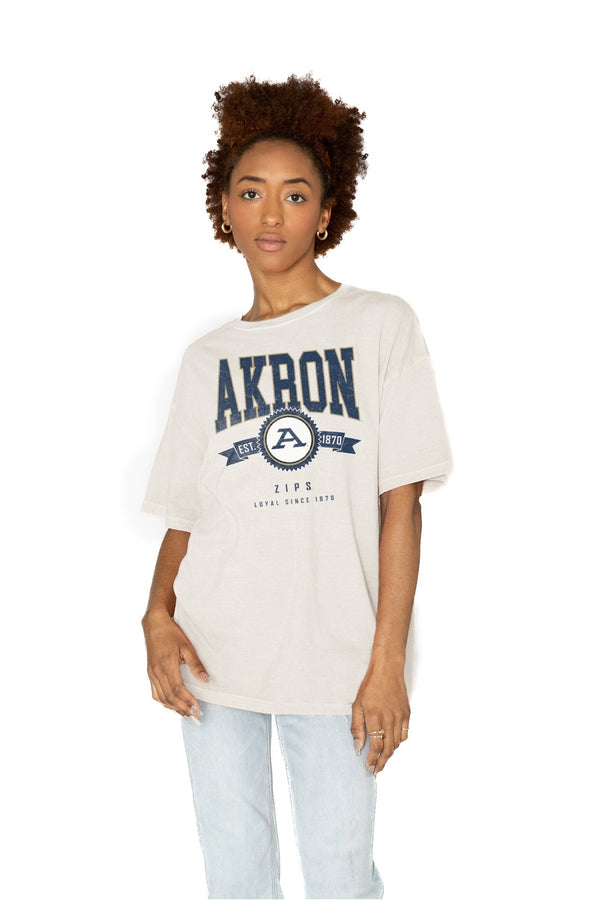 gameday couture AKRON ZIPS GET GOIN' OVERSIZED CREW NECK TEE