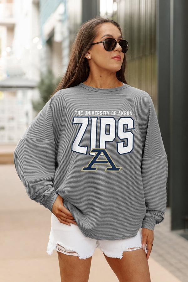 Gameday Couture AKRON ZIPS PURE MOTION VINTAGE WASH CORDED PULLOVER