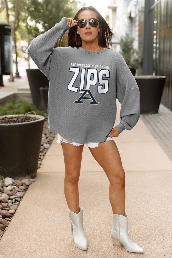 Gameday Couture AKRON ZIPS PURE MOTION VINTAGE WASH CORDED PULLOVER