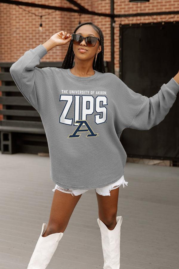 gameday couture AKRON ZIPS PURE MOTION VINTAGE WASH CORDED PULLOVER
