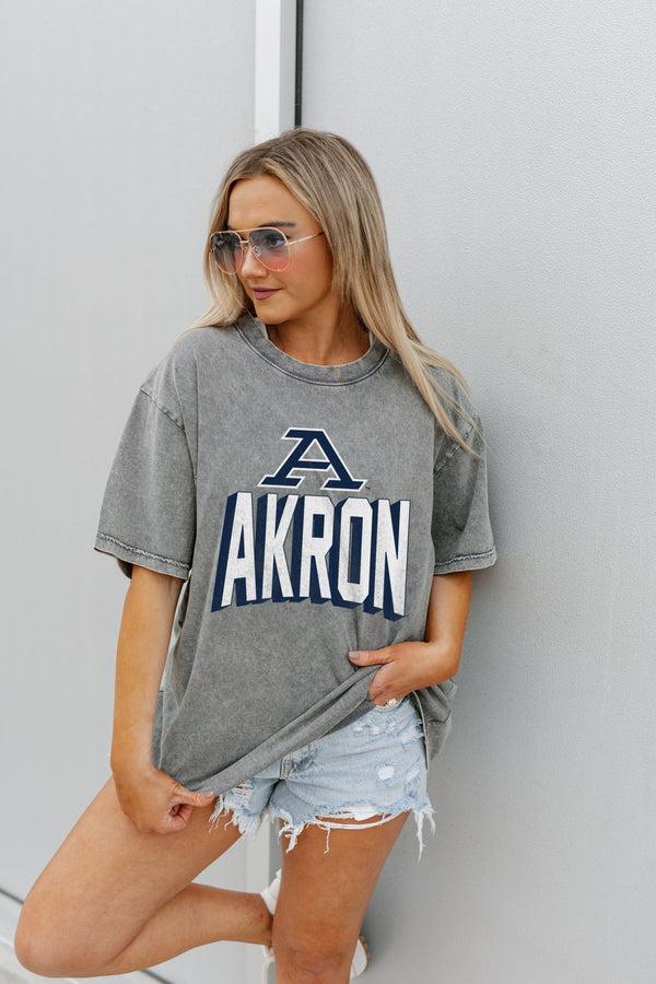 Gameday Couture AKRON ZIPS SOLID DEFENSE OVERSIZED CREWNECK TEE