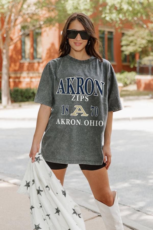 Gameday Couture AKRON ZIPS THROWBACK OVERSIZED CREWNECK TEE
