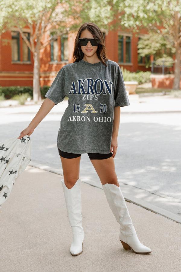 Gameday Couture AKRON ZIPS THROWBACK OVERSIZED CREWNECK TEE