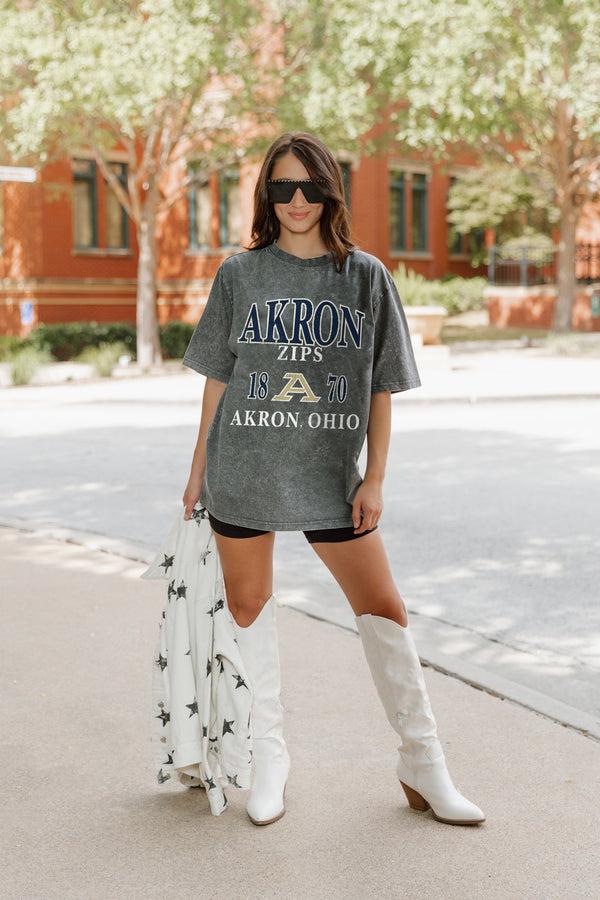 Gameday Couture AKRON ZIPS THROWBACK OVERSIZED CREWNECK TEE