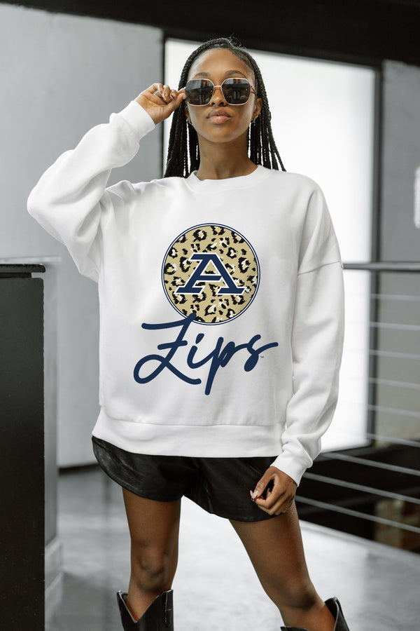 Gameday Couture AKRON ZIPS WILD BREAKTHROUGH PREMIUM FLEECE CREWNECK PULLOVER