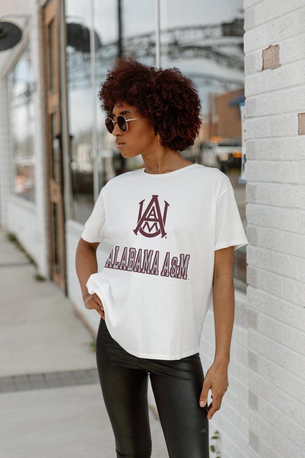 Gameday Couture ALABAMA A&M BULLDOGS AROUND WE GO SHORT SLEEVE FLOWY TEE