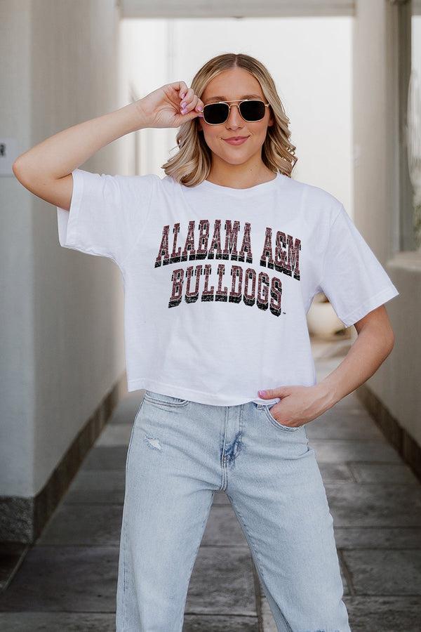 Gameday Couture ALABAMA A&M BULLDOGS CLAIM TO FAME BOXY FIT WOMEN'S CROPPED TEE