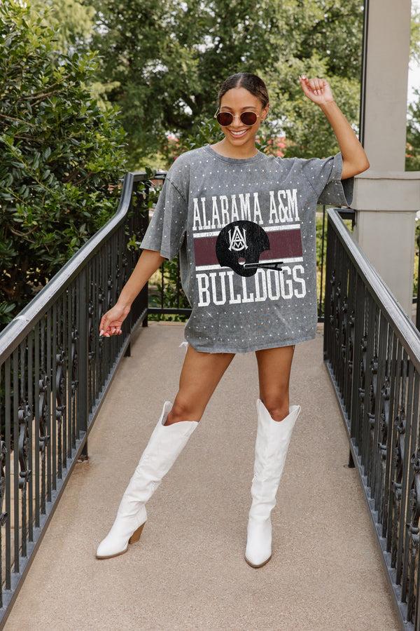 gameday couture ALABAMA A&M BULLDOGS ON THE BALL MINI RHINESTONE SHORT SLEEVE CLASSIC TEE
