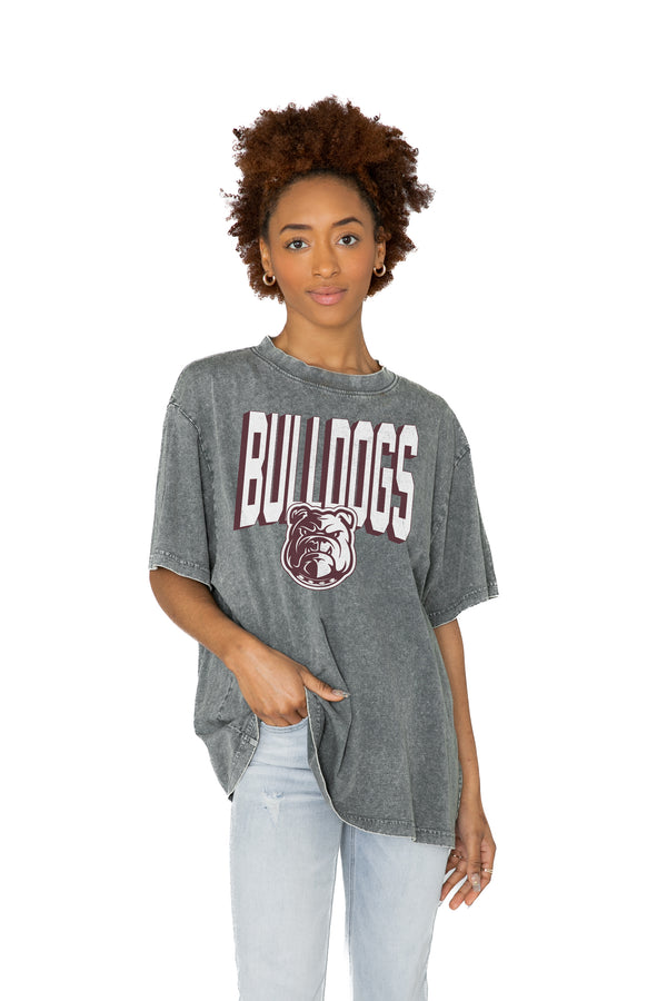 gameday couture ALABAMA A&M BULLDOGS SOLID DEFENSE OVERSIZED CREWNECK TEE