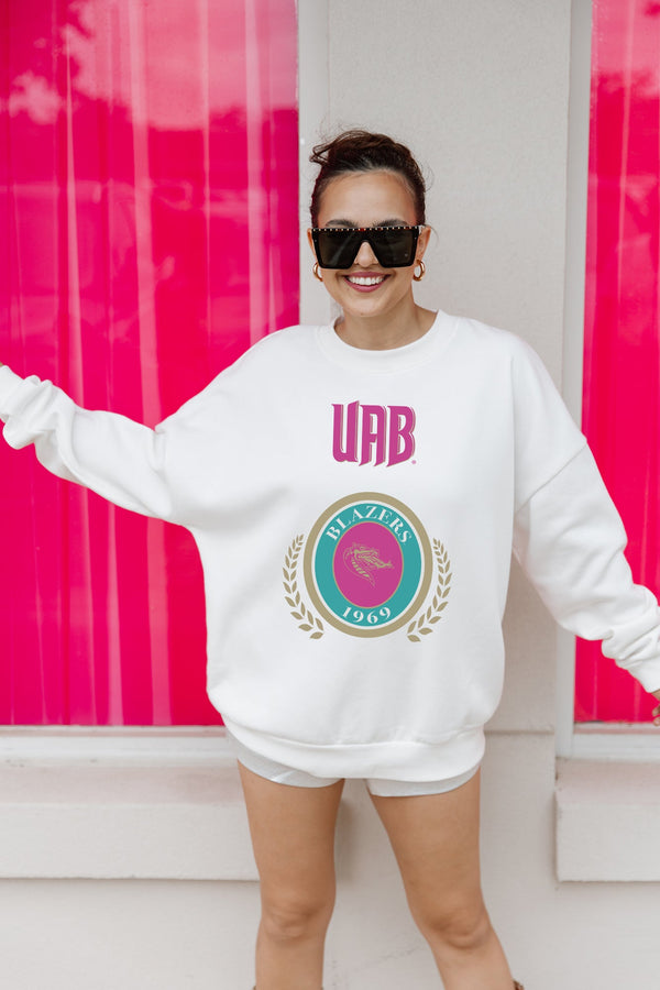 Gameday Couture ALABAMA AT BIRMINGHAM BLAZERS GOAL GETTER PREMIUM FLEECE DROP SHOULDER CREWNECK PULLOVER