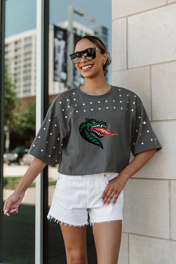 gameday couture ALABAMA AT BIRMINGHAM BLAZERS MAKING MOVES ALL-OVER RHINESTONE CROPPED TEE WITH YOKE