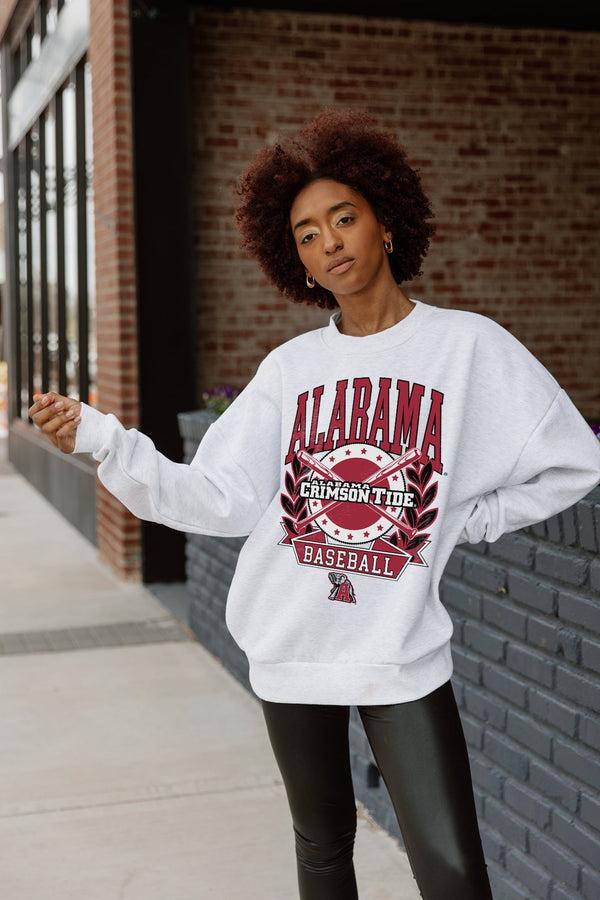 Gameday Couture ALABAMA CRIMSON TIDE BASES LOADED PREMIUM FLEECE DROP SHOULDER CREWNECK PULLOVER