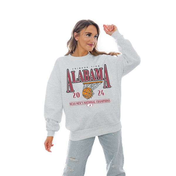 gameday couture ALABAMA CRIMSON TIDE BRACKET BATTLE PREMIUM FLEECE DROP SHOULDER CREWNECK PULLOVER
