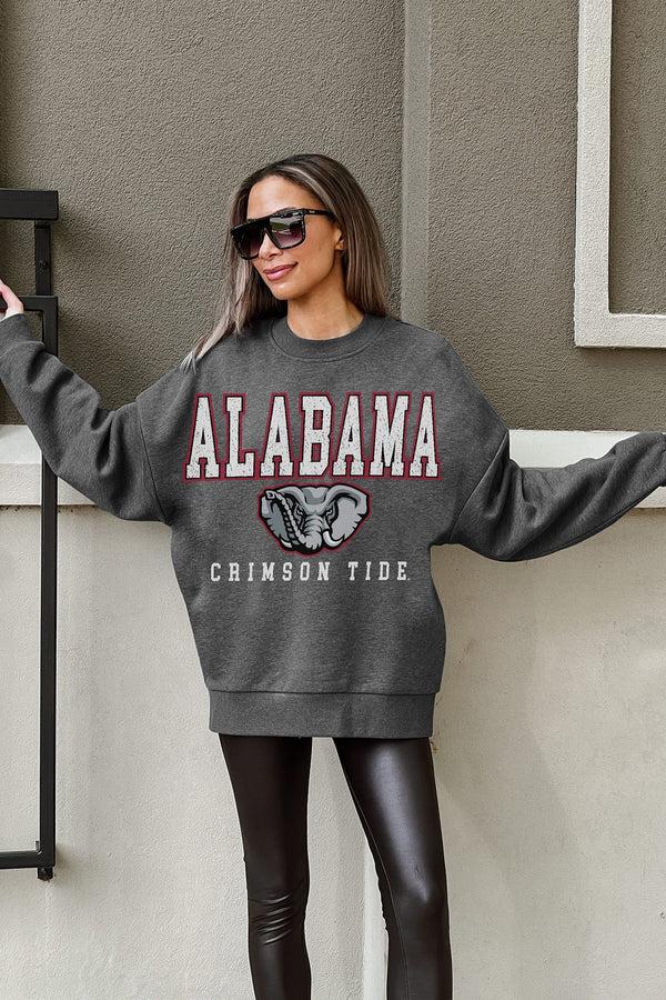 Gameday Couture ALABAMA CRIMSON TIDE EASY STREET PREMIUM FLEECE DROP SHOULDER CREWNECK PULLOVER